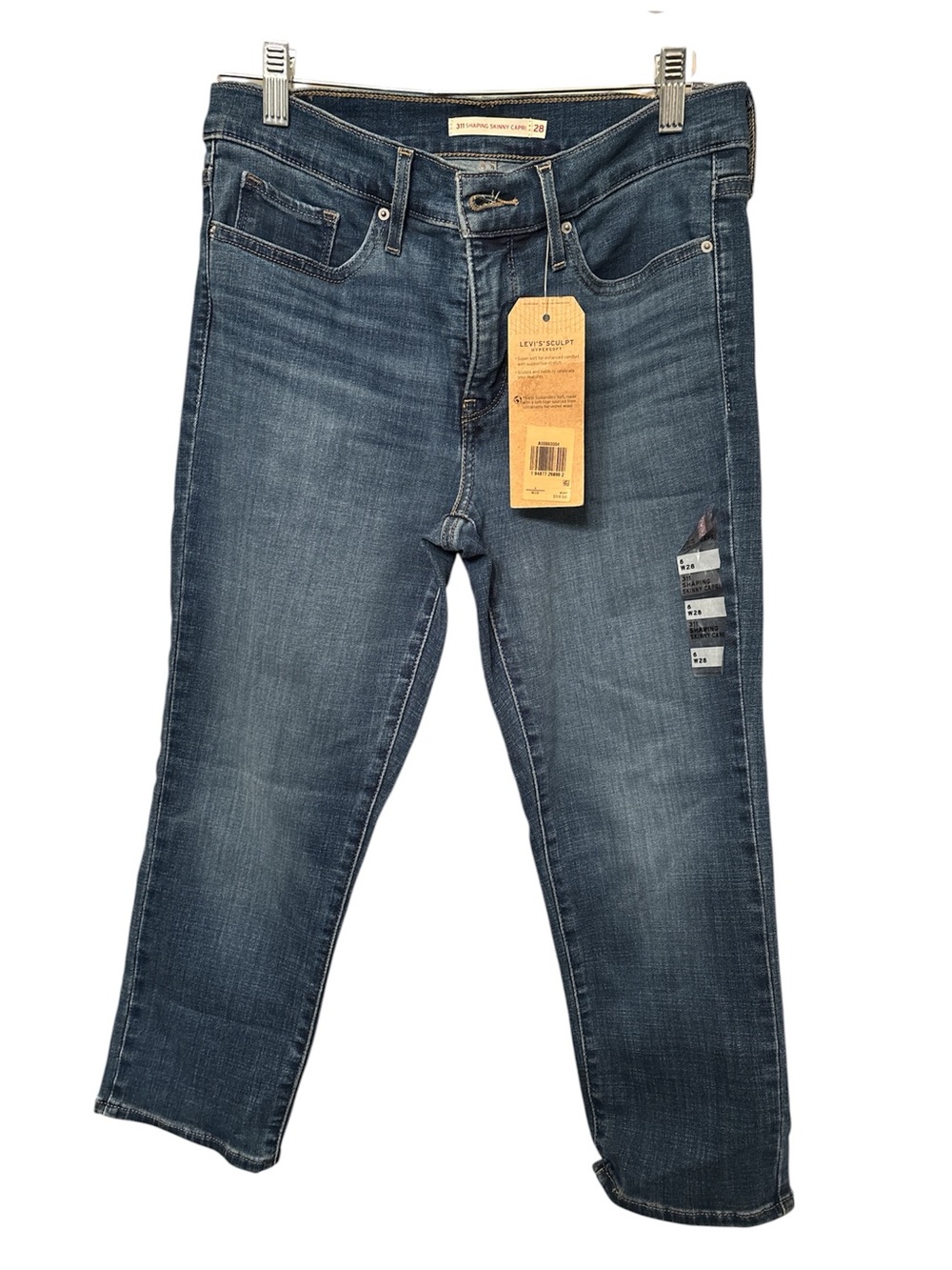 Levi's Women's Cropped Slim Jeans in Dark Blue Wash